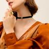 S925 Silver & Gold Bee Necklace: Versatile Korean-Style Clavicle Chain & Black Choker.
