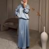 Cross-border European and American Women's Clothing 2026 Amazon Sexy Casual Long-sleeved Top Fashion Big Swing Skirt 