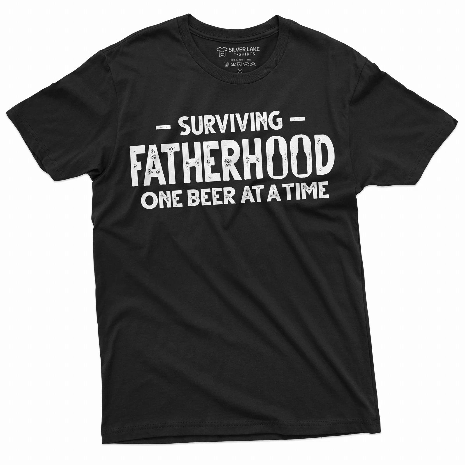 Men s Funny surviving fatherhood shirt new dad daddy father s day gift tee XXXL