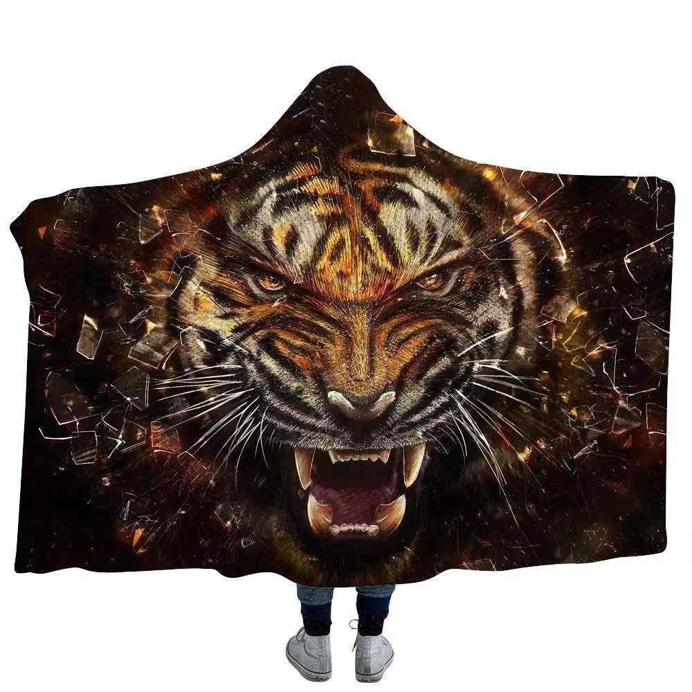 Customizable Casual Hooded Cloak, Flannel Lamb Wool, Polyester Custom-made Pictures Striped Plaid Solid Color Fonts