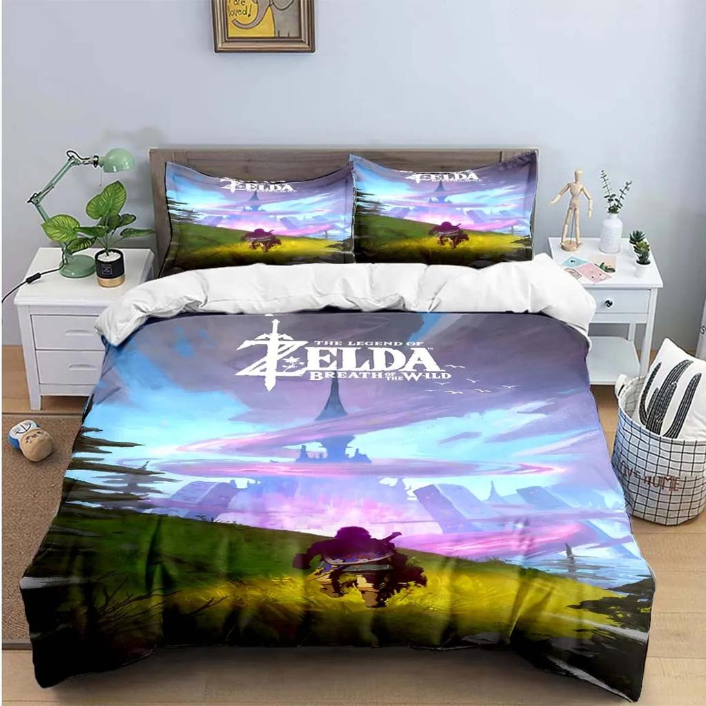Exquisite Game Z-Zelda Printed Bedding Sets Exquisite Set Duvet Cover Bed Comforter Set Bedding Set Luxury Gift Home Textiles