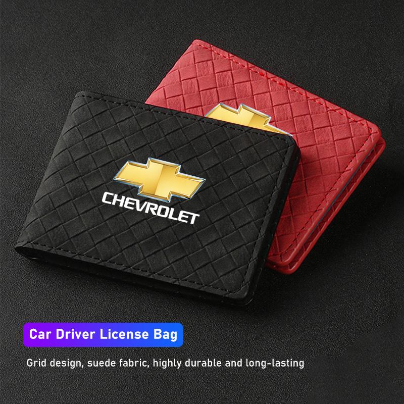 MPRSU1 Car Driver License Bag Suede Ultra Thin ID Card Cover For Chevrolet Cruze Malibu Colorado Suburban Equinox Blazer Trax Camaro