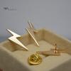 Brooch Three-dimensional Brooch, Geometric Lines Lapel Pin, Men Suit Durable Metal Pin with Safety Base, Electroplated Fashion Accessories