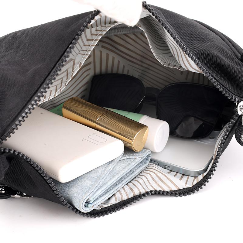 Lightweight Large Capacity Hobo Bag Nylon Water-Repellent Shoulder Bag Women's Crossbody Bag