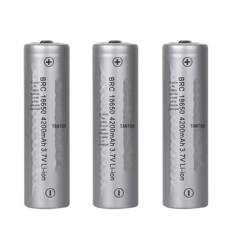 4200mAh 18650 Rechargeable Lithium Battery Flashlight Power Bank with Memoryless High Capacity Built-in Battery.
