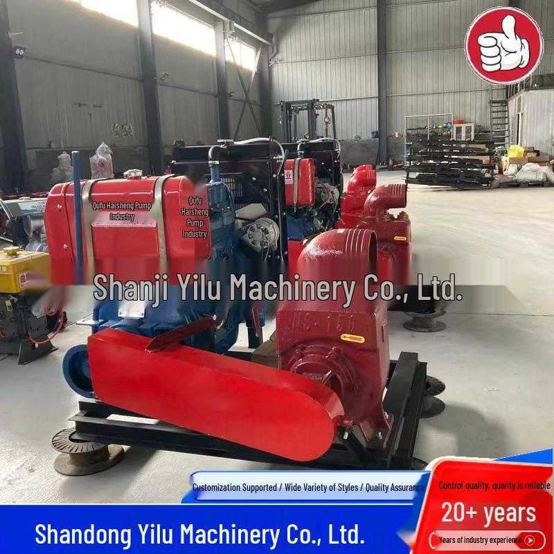 4102 Multi-Cylinder Diesel Engine 6-Inch Cast Iron Self-Priming High Flow Drainage Sewage Pump