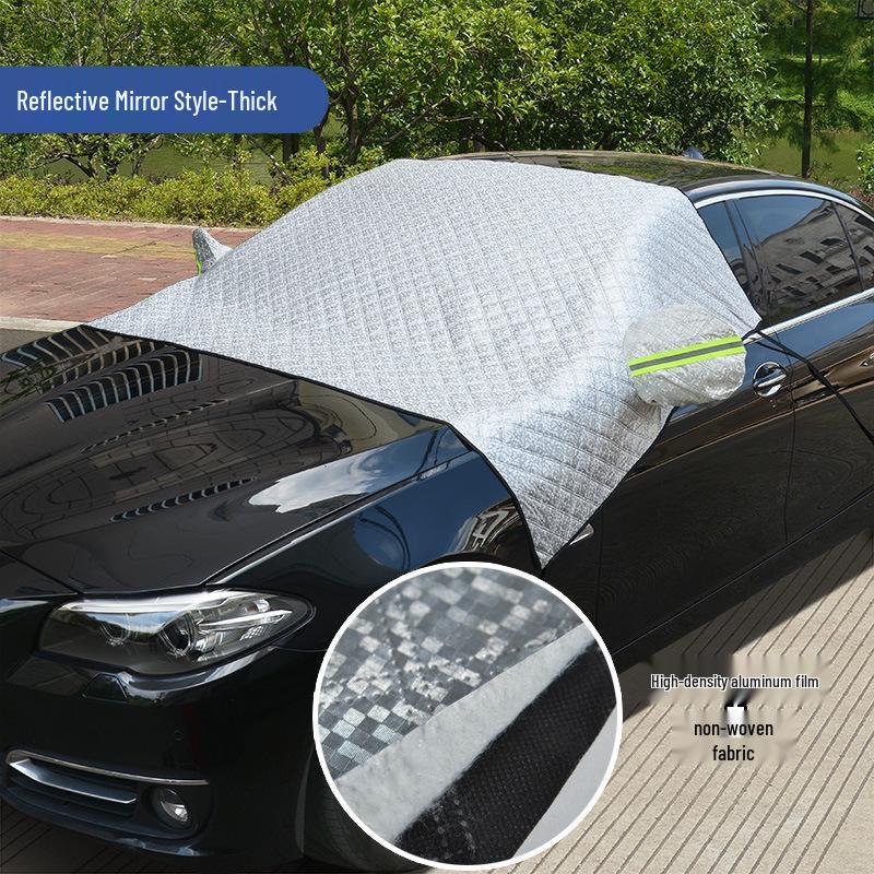 Magnetic Car Sunshade - Insulated Aluminum Windshield Snow Shield
