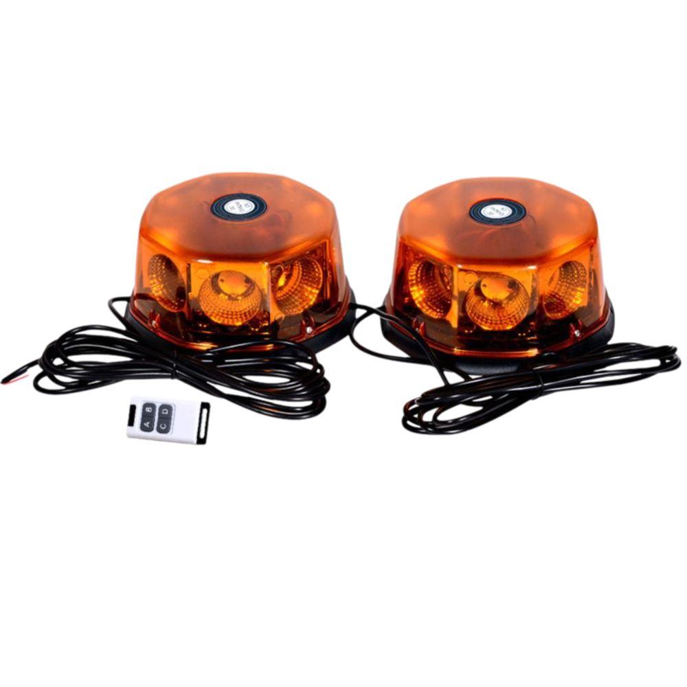 Multi-Mode Flash Magnetic Strobe Light Kit Dual Head Warning Flasher  Emergency Rescue