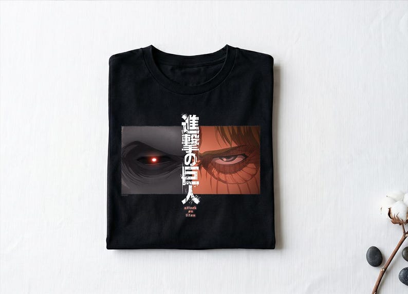 Attack On Titan Shirt AOT Season 3 Levi & Beast Titan Split Eyes Shirt, Attack On Titan Gifts Shirt, AOT Anime Shirt 100