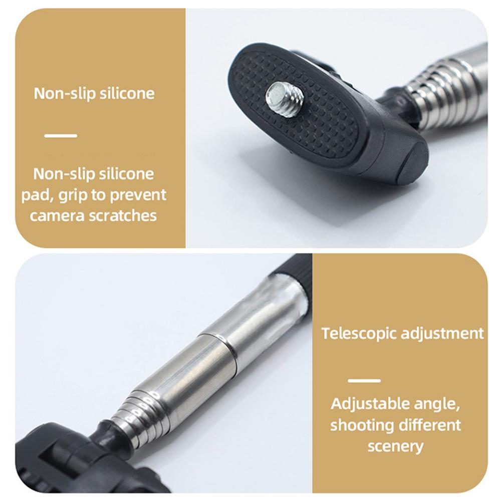 Monpod Selfie Stick Retractable Adjustable Extension Rod For GoPro Hero 13 12 11 10 SJCAM AKASO Insta360 DJI Osmo Action Cameras