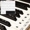 Piano Keyboard Stickers, Transparent Removable Piano Key Labels Stickers Notes Guide for 88/76/61/54/49 Keys Beginners and Kids Learning Piano
