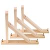 3Pcs Solid Wood Triangle Shelf Brackets Wall Mount Shelf Supports Decorative Floating Wood Brackets for Plant Hanger Pendant