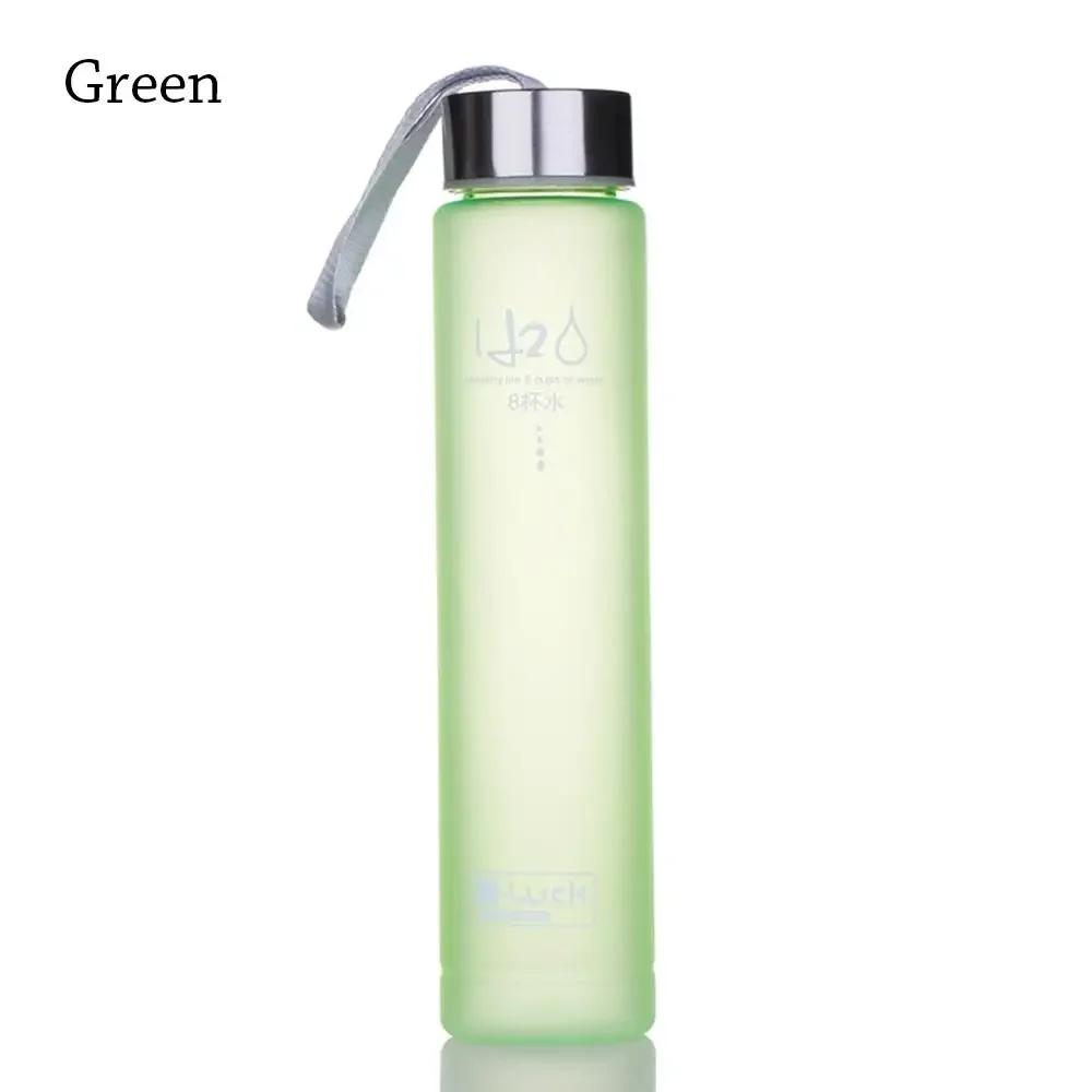 Square Water Bottle Plastic Clear Cup Leakproof Frosted Water Bottle Portable Drink Jug Practical PP Material Bottle with Straw
