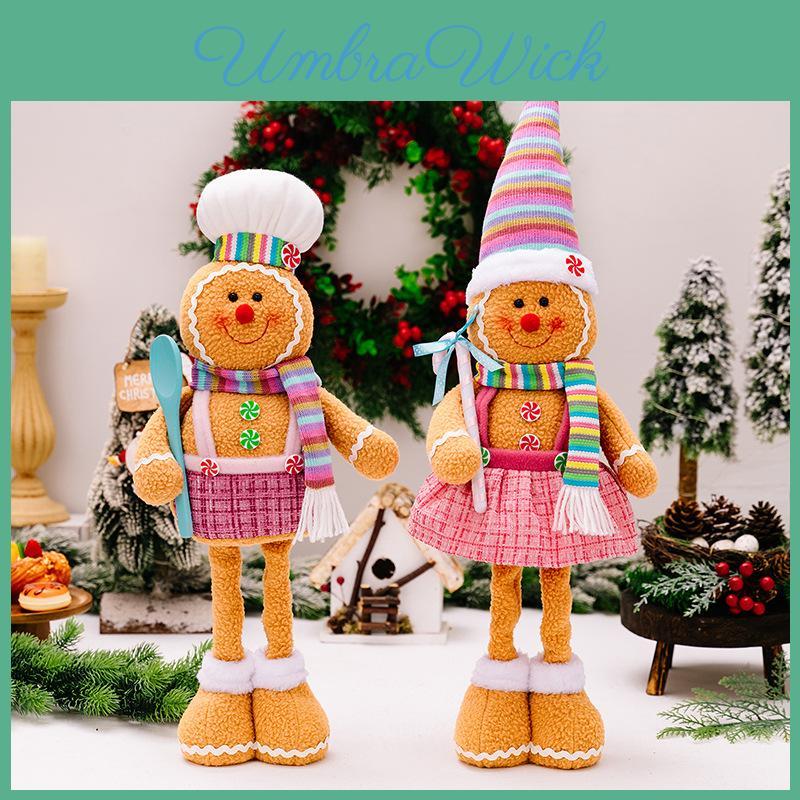 Playful Stretchable Gingerbread Man Doll Unique Christmas Decoration For Home Window And