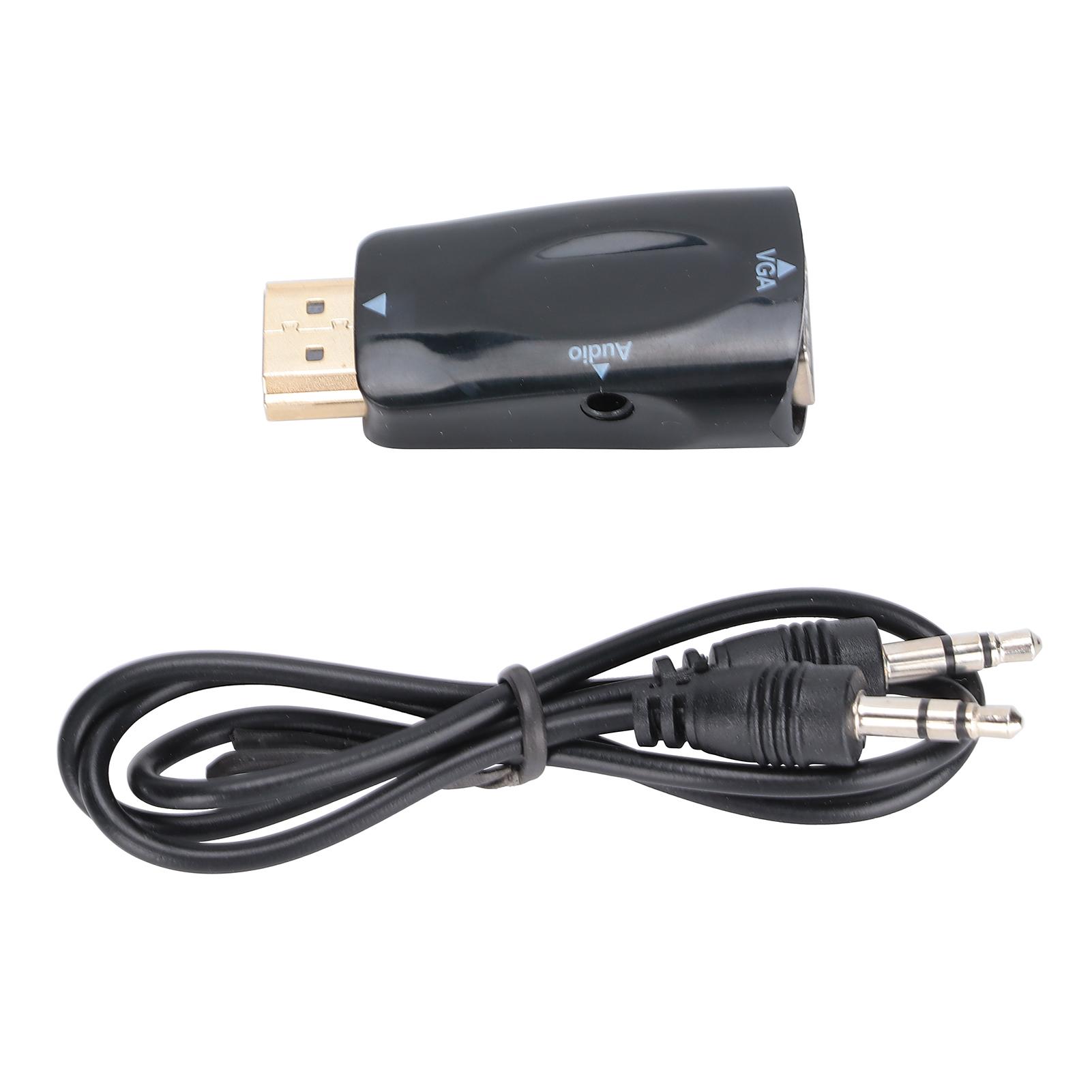 

HighDefinition Multimedia Interface to VGA Adapter Female to Male 1080P Converter With Audio Cable