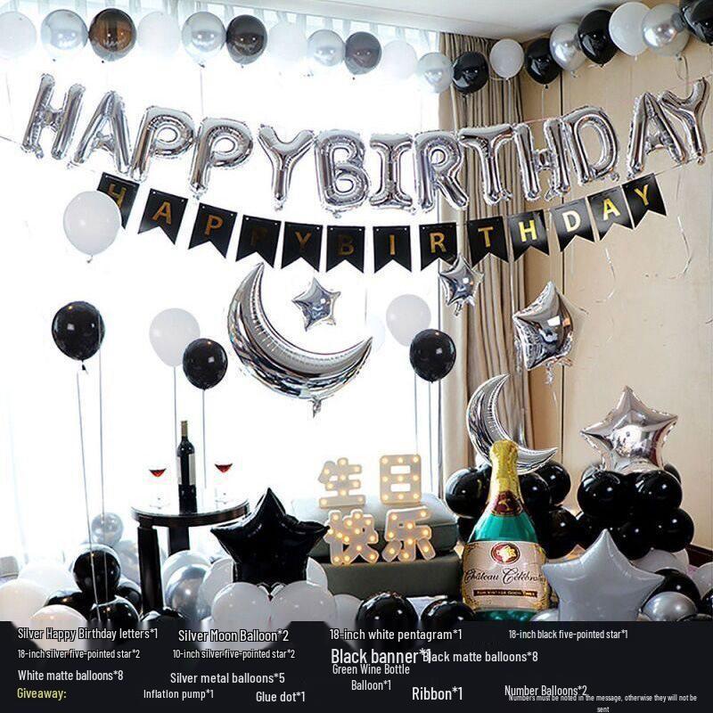 18th Birthday Party Decoration Set - Balloons & Backdrop for Boys and Girls