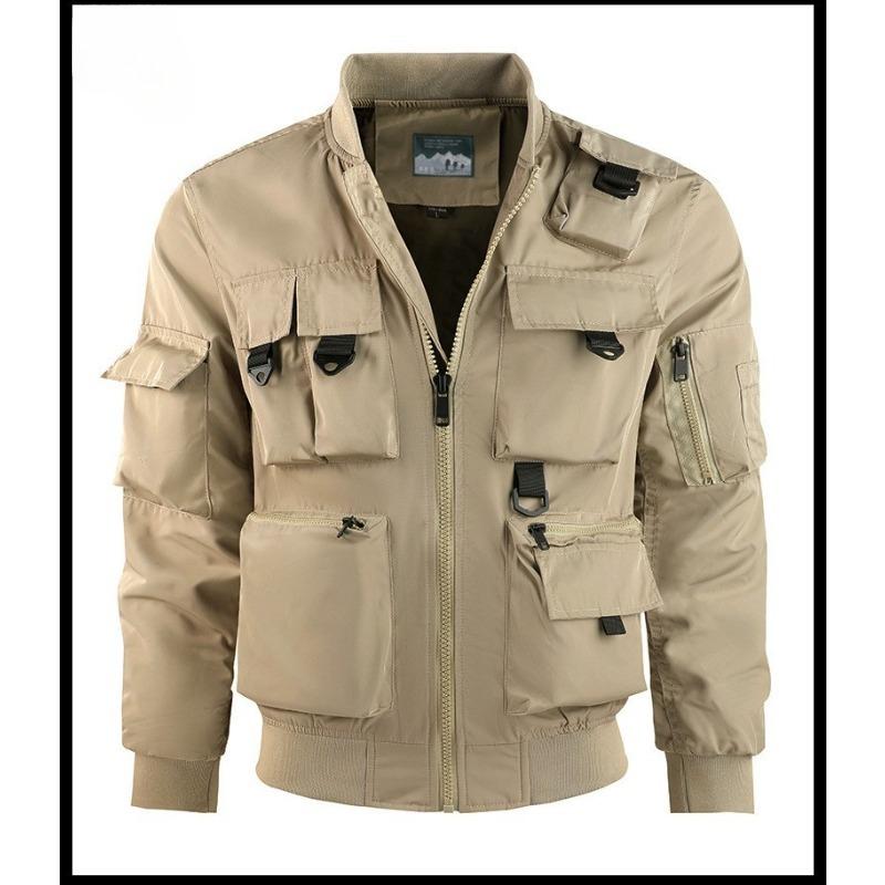 Bomber jacket men's baseball uniform functional multi-pocket jacket jacket tooling top