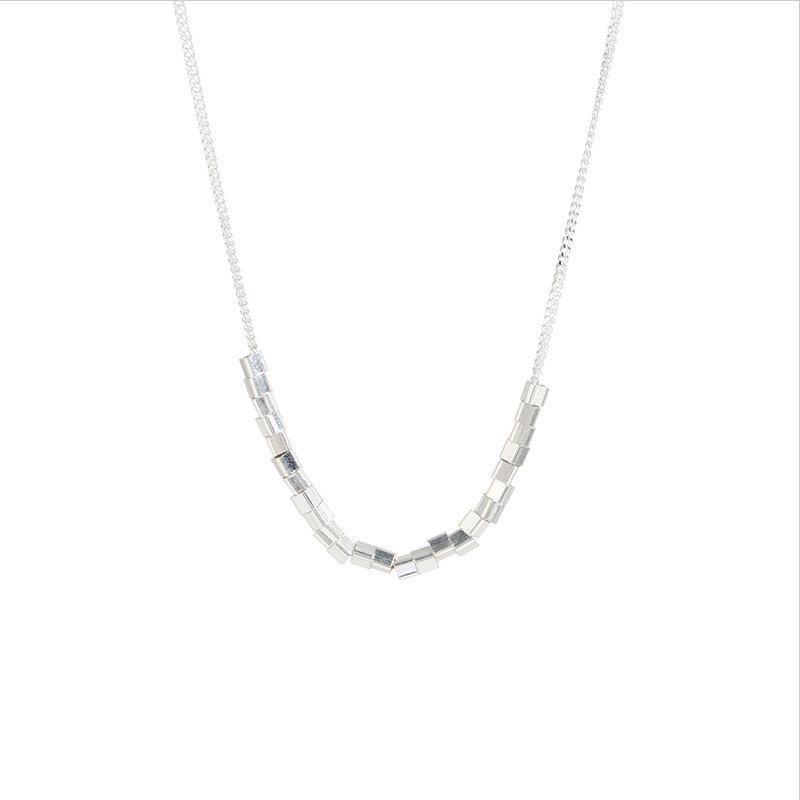 Squares Mini Necklace For Women Chain Matching Jewelry Gift