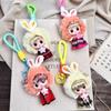 Cute Fluffy Animal Head Covers Lolita Maruko Princess Doll Toy Keychain 1/12 BJD Doll Joints Movable Backpack Decor Pendant Gift