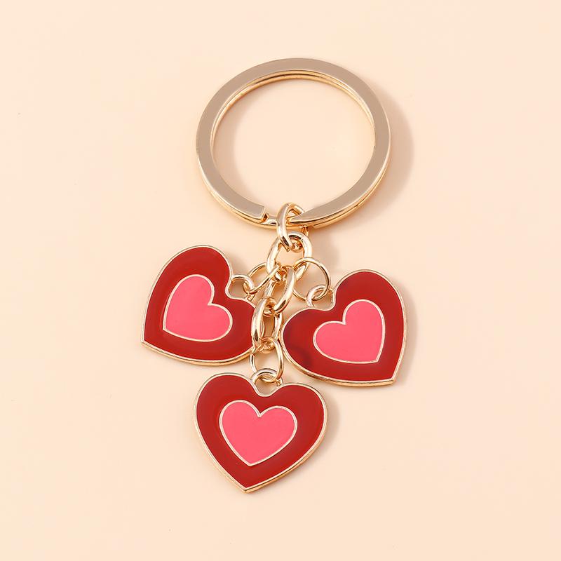 Pretty Enamel Flower Keychain Charms Sakura Key Ring Pendant for Car Key Holder Women Girls Handbag Decor DIY Jewelry Gifts