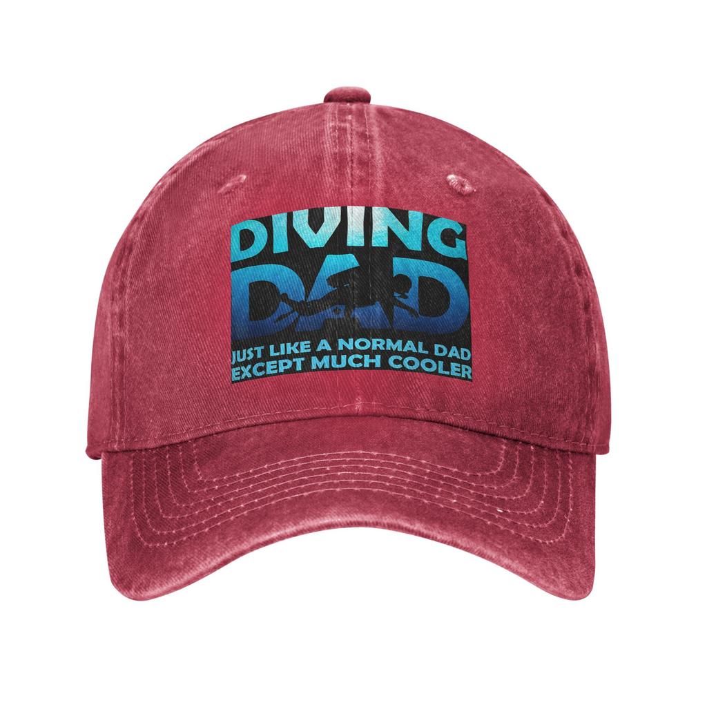 Scuba Dive Flag Bubble Diving Diver Denim Fabric Cap Casual Baseball Caps Adjustable Hat Summer Unisex Baseball Hats