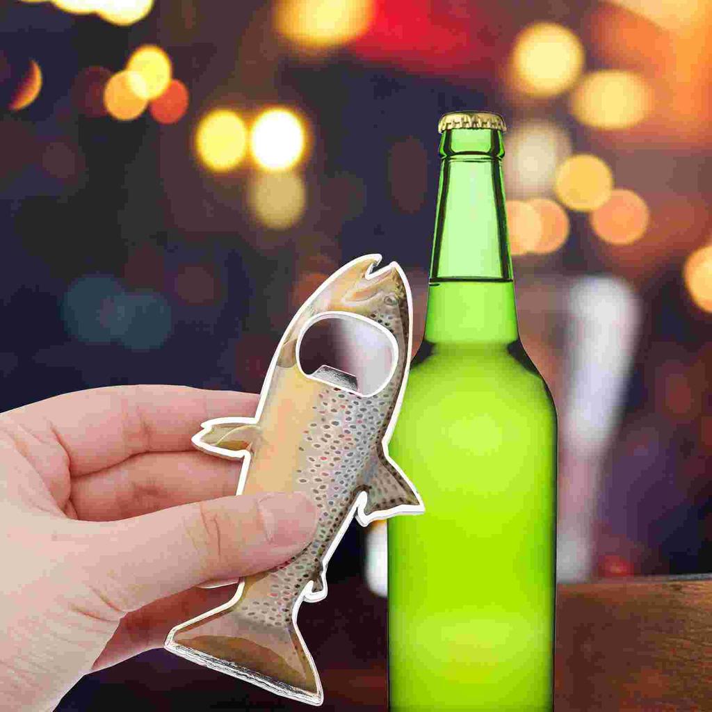 Refrigerator Magnet Keychain Bottle Opener Bartender Magnetic Beer Tin Corkscrew Outdoor Label