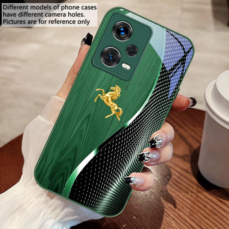 Wood Grain Golden Horse For Redmi Note 10 10T 11 12 13 14 11T 11S 12 14 Pro Plus A4 14C A3 A3x K40 Gaming Tempered Phone Case