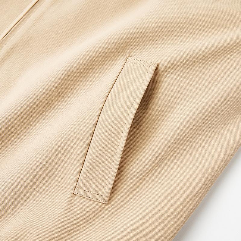 Lagogo light camel casual long sleeved zipper jacket