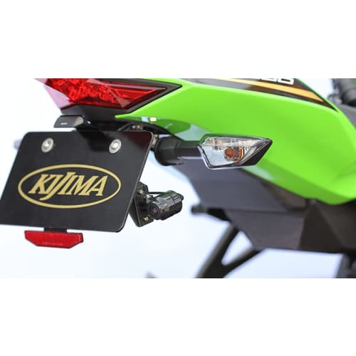 Kijima Motorcycle Bike Parts Camera Stay for Drive Recorder Rear Camera Number Side Mount Type Fenderless Compatible Black 304-5190
