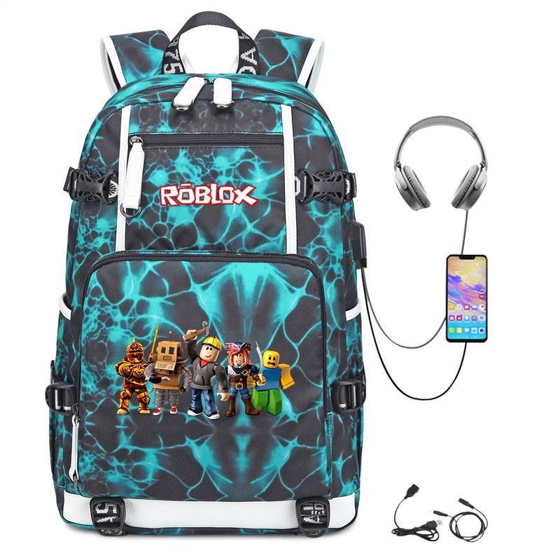 Cartoon Game Merchandise With Usb Hiking Bag College Students Outdoor Travel Large Capacity Backpack Bag