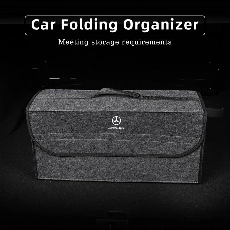 UJQJG1 2026 Hot Car Folding Storage Bag Travel Organizer Tool For Mercedes Benz AMG W203 W206 W220 W205 W211 W212 GLE GLS CLS GLC CLA G