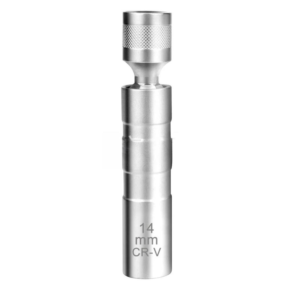 

Универсальный инструмент для ремонта автомобиля 14 мм 16 мм набор адаптеров для торцевых ключей для свечей зажигания с магнитным гибким гнездом с тонкой стенкой 3/8 14mm