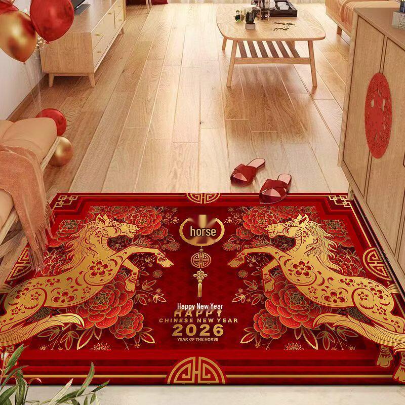 2026 Red Carpet Non-slip Absorbent Mat for Bathroom, Toilet, Living Room, and Kitchen