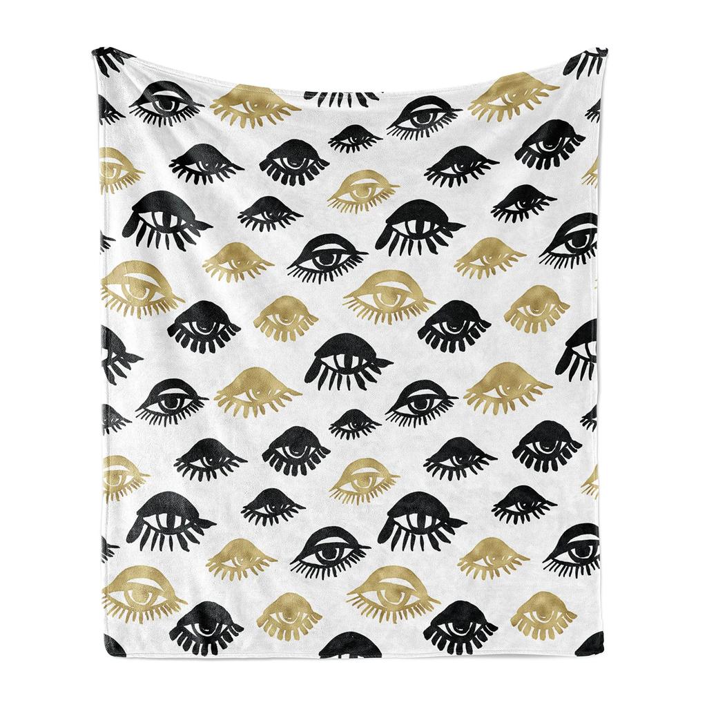 Abstract Closed Eyes Cute Eyelashes Blanket Lightweight Blankets All Season Throw Blanket for Couch Bed Soft Flannel Blanket