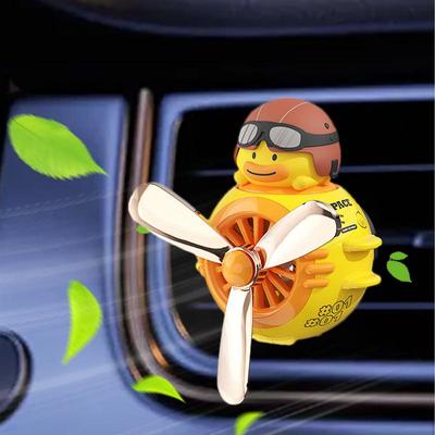 Rotating Propeller Car Air Fresheners Clip Air Outlet Yellow Duck Perfume Clips Car Aromatherapy Diffuser Interior Accessories