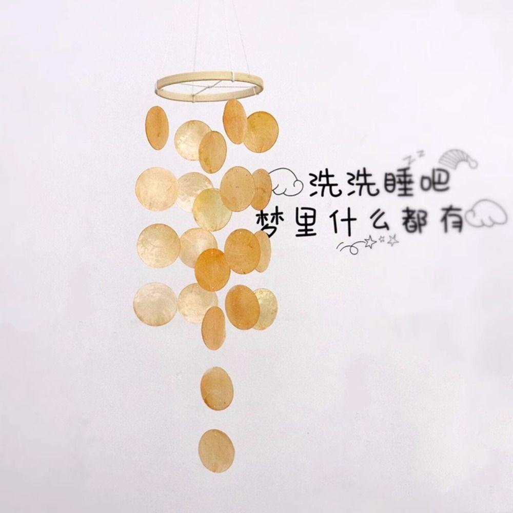 Creative Natural Shell Shell Wind Chime With Crisp Ringtones Home Decoration Garden Wind Chimes Special Gifts Shell Pendant Home