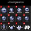 142W2pcs LED Car Door Projector Logo Welcome Light For Volkswagen Golf Sagitar Passat TIGUAN TOUAREG Touran Phaeton B5 B6 B7 B8 CC
