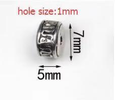 20Pcs/Lot Tibetan Silver Carved Tube Spacer Beads Charms Metal Hollow Big Hole Beads For DIY Bracelet Jewelry Making Accessories
