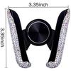 Sparkle Car Phone Mount - 360° Rotatable Gravity Vent Clip with Anti-Slip Pad & Universal Compatibility