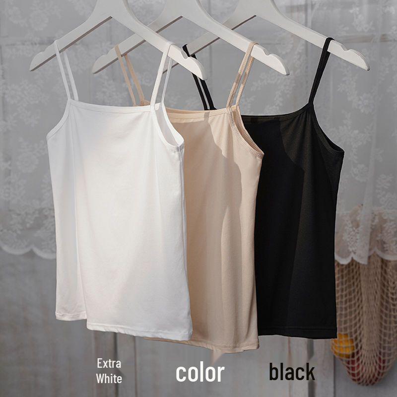 Women's Versatile Sleeveless Mid-Length Camisole - Thin Base Layer & Outerwear Top