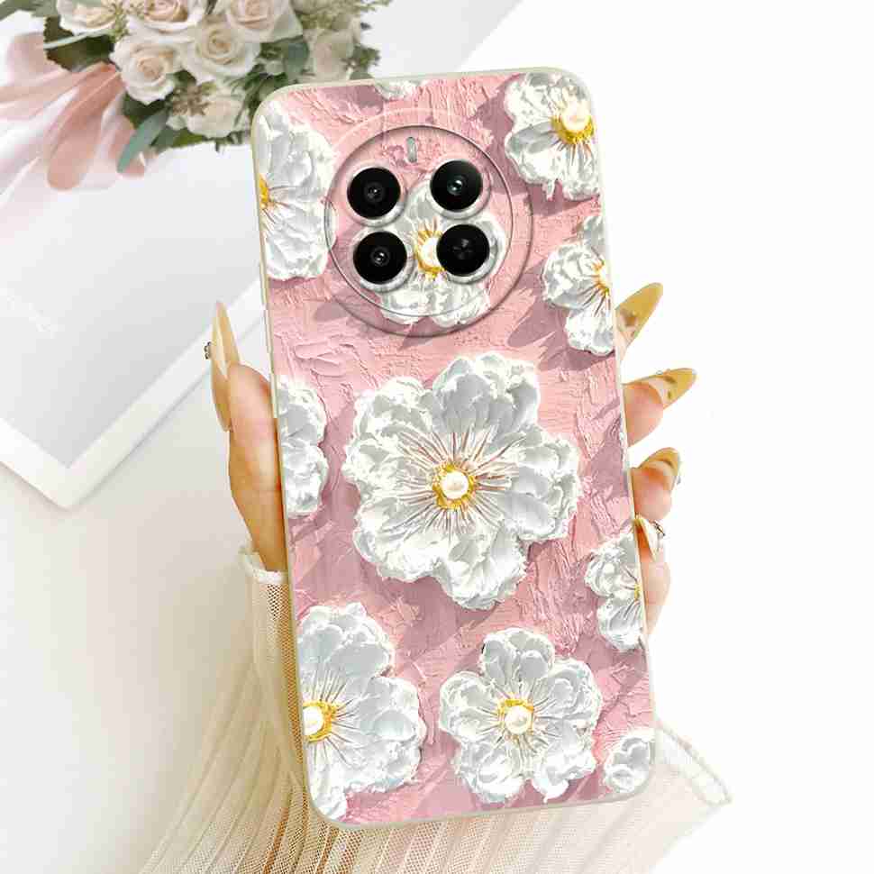 Für Realme 12 Pro 5G Hülle Bunte Blumen Rückseite Weiche Silikon Handyhülle Für Realme 12 Realme12 Pro RMX3842 Taschen Coque Capa