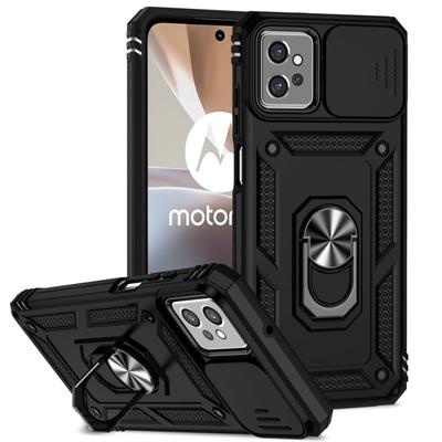Per Motorola Moto G32 Custodia Cover per Moto G32 Coque Fundas Slide Lens Push Window Magnet Ring Holder Back Bumper Moto G32