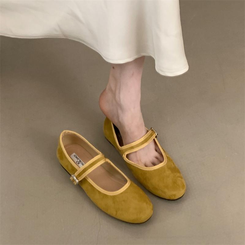 Fashion Bailamos New Brand Women Flats Fashion Square Toe Shallow Mary Jane Shoes Soft Casual Ballet Shoes Slingback Shoes Mujer