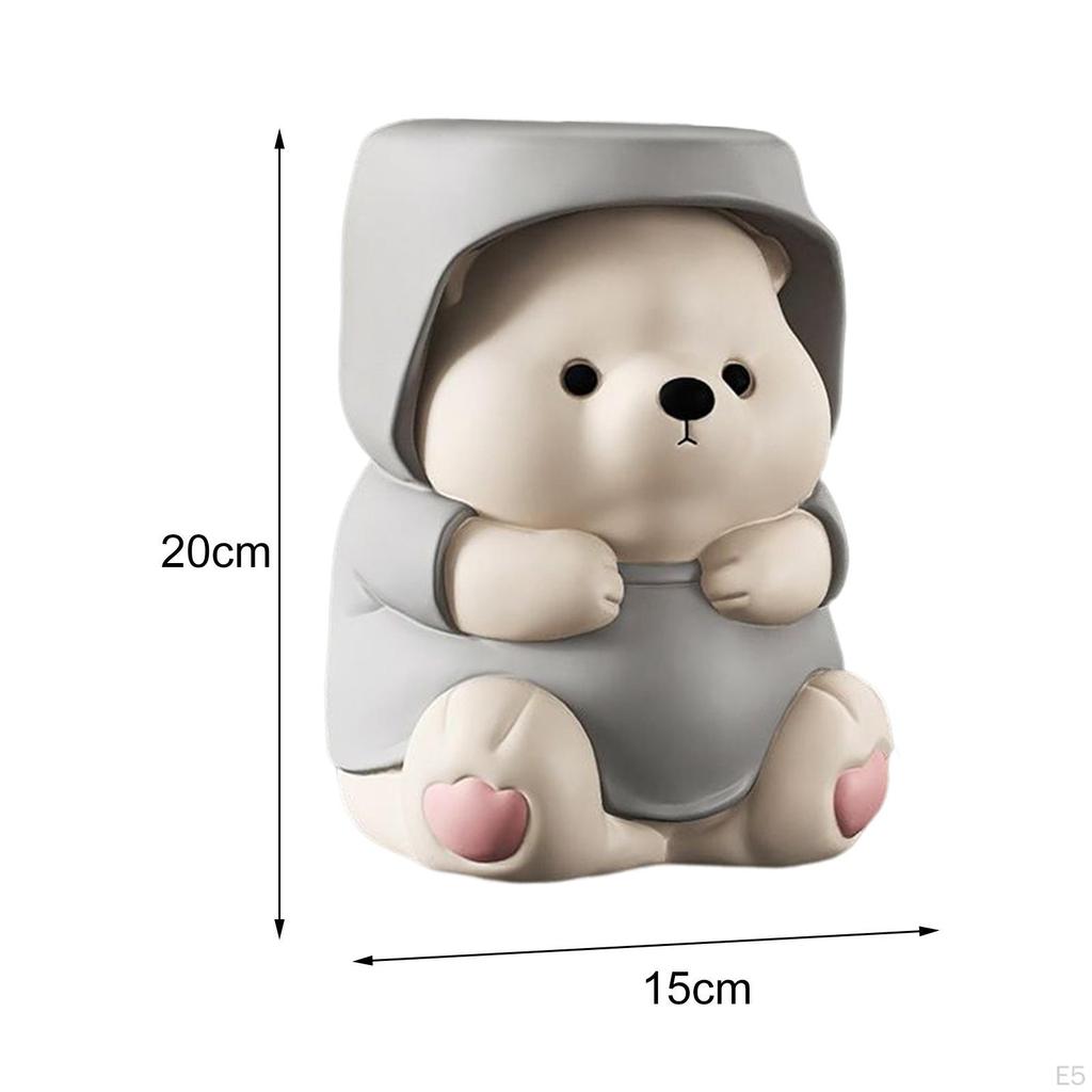 Adorable Bear Figurine Cabinet Decor Office Shelf Balloon Figure Resin Statue