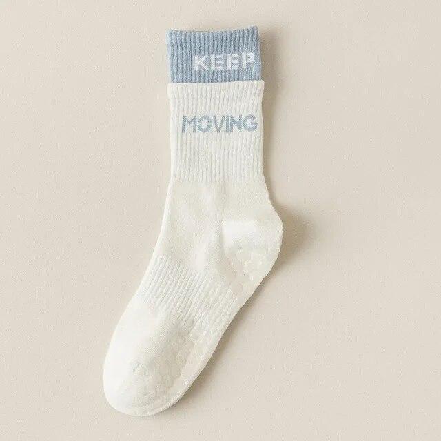 

Силиконовые нескользящие носки для йоги, женские хлопковые дышащие спортивные носки для тренажерного зала, фитнеса и танцев, женские домашние носки для пилатеса, носки One size