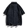 Corduroy Summer Men's Loose Fit Men's Short Sleeved T-shirt Men's Top Five Quarter Sleeve Lapel Short Sleeved Shirt Men