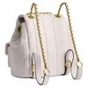 COACH Tabby Quilting Sheepskin Backpack Small Women's Chalk White CU076-B4HA