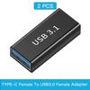 USB 3.0 Connector USB To USB Adapter 5Gbps Gen1 Male To Male Female USB Converter SSD HDD Cable Extender USB 3.0 Extension Plug