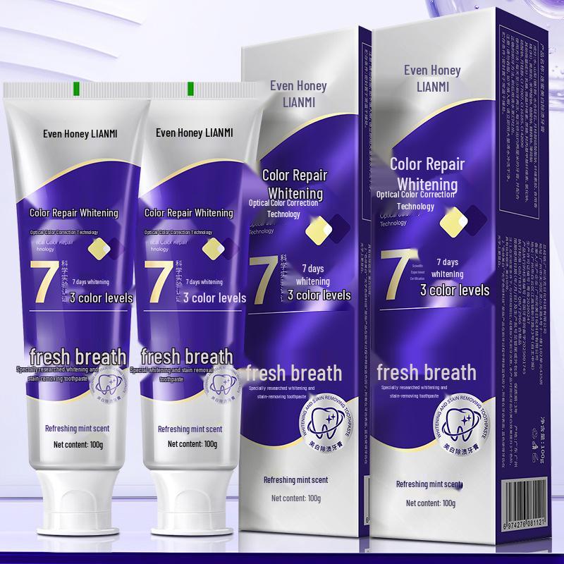 Lian Mi Se Xiu Whitening Toothpaste: Purple Xiu for Brighter Teeth, Fresh Breath, and Deep Stain Removal