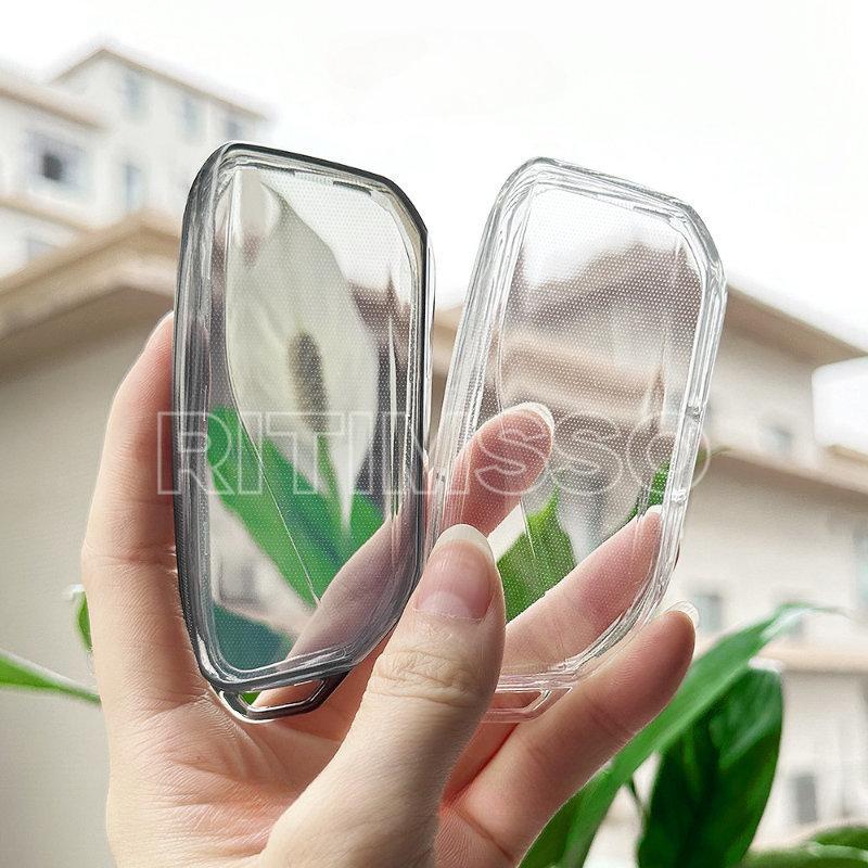Transparent Soft Tpu Car Key Case Cover For Bmw Energy Ix Xm X1 I7 X7 7 Series Smart Remote Key Protect Shell Accessories